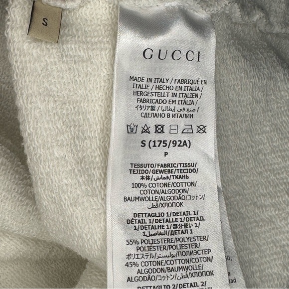 Gucci Web Accent thick White Hoodie Men’s Small - Picture 9 of 14